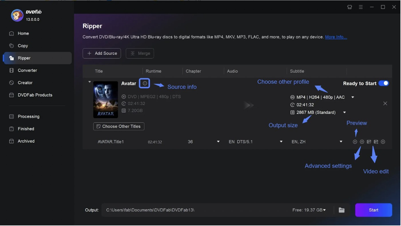 Compress ISO with DVDFab DVD Ripper