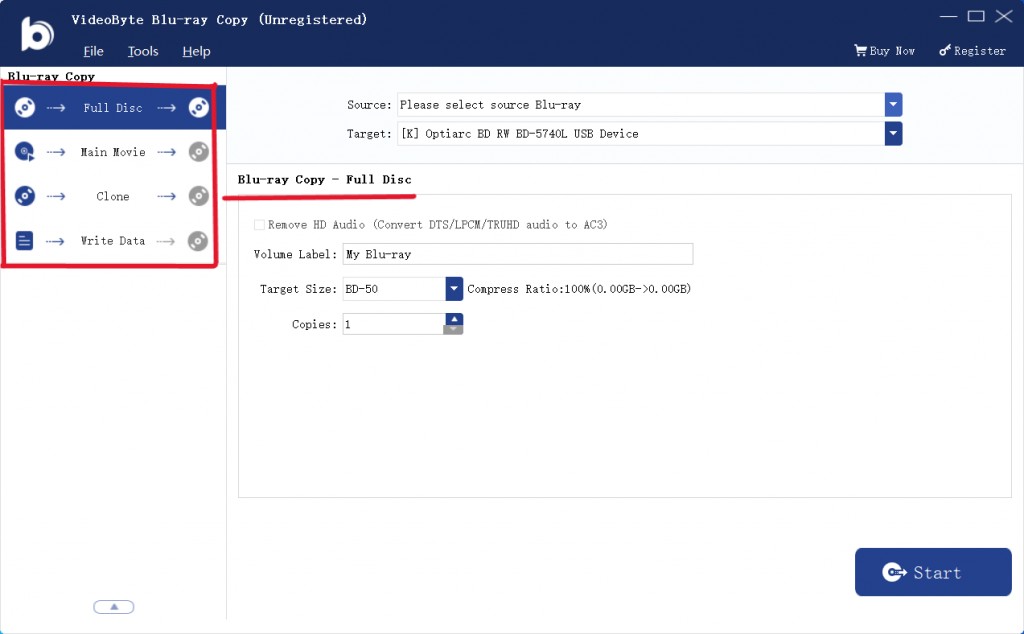 How to Copy Blu-ray Discs with VideoByte Blu-ray Copy?