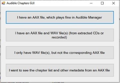 free Audible converter: AudibleChapters
