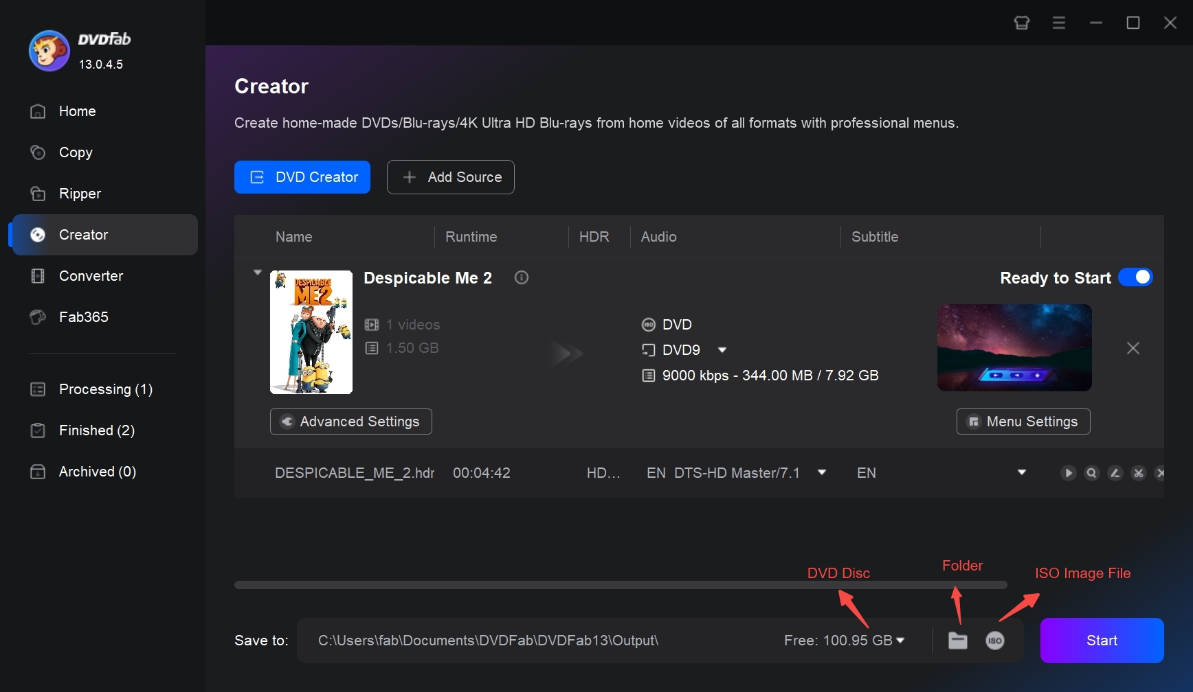Burn DVDs with Subtitles with DVDFab DVD Creator