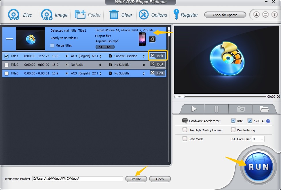 How to Rip a DVD using WinX DVD Ripper