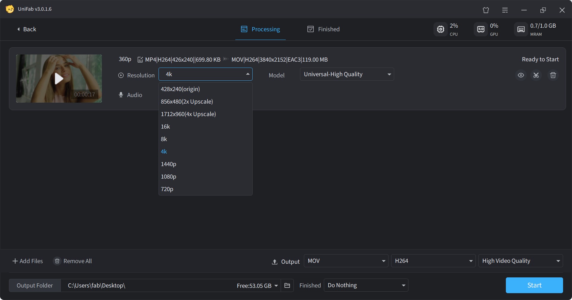 How to Upscale Video Using UniFab Video Upscaler AI