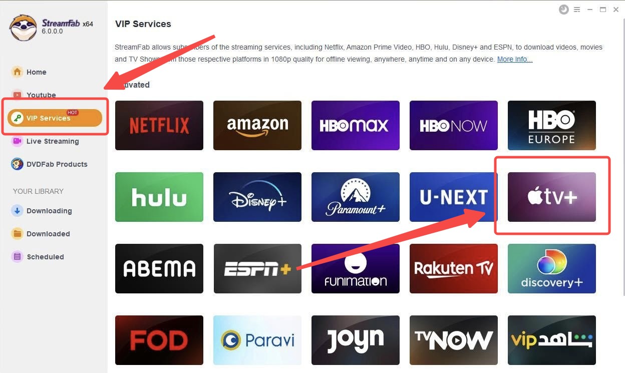 4 Ways to Convert iTunes Movies to MP4: step 1 of streamfab