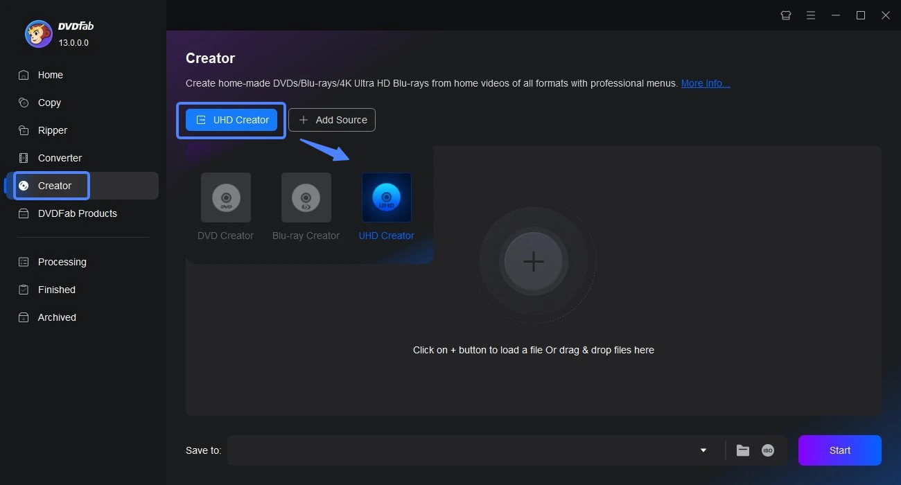 How to Burn Video to 4K Blu-ray with DVDFab UHD Creator