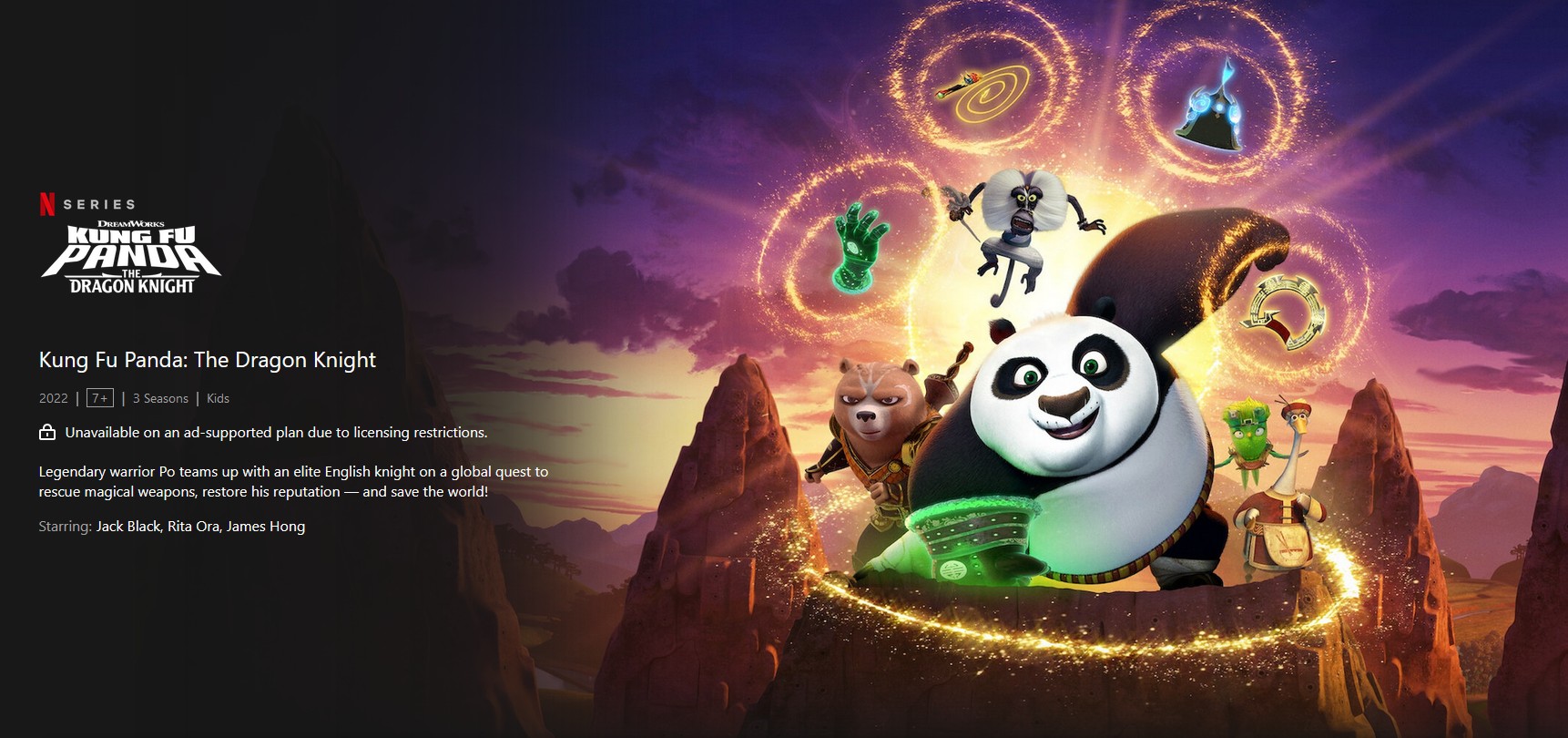 les meilleurs films de Kungfu sur Netflix pour les fans de films art martiaux:Kung Fu Panda: The Dragon Knight (2022)