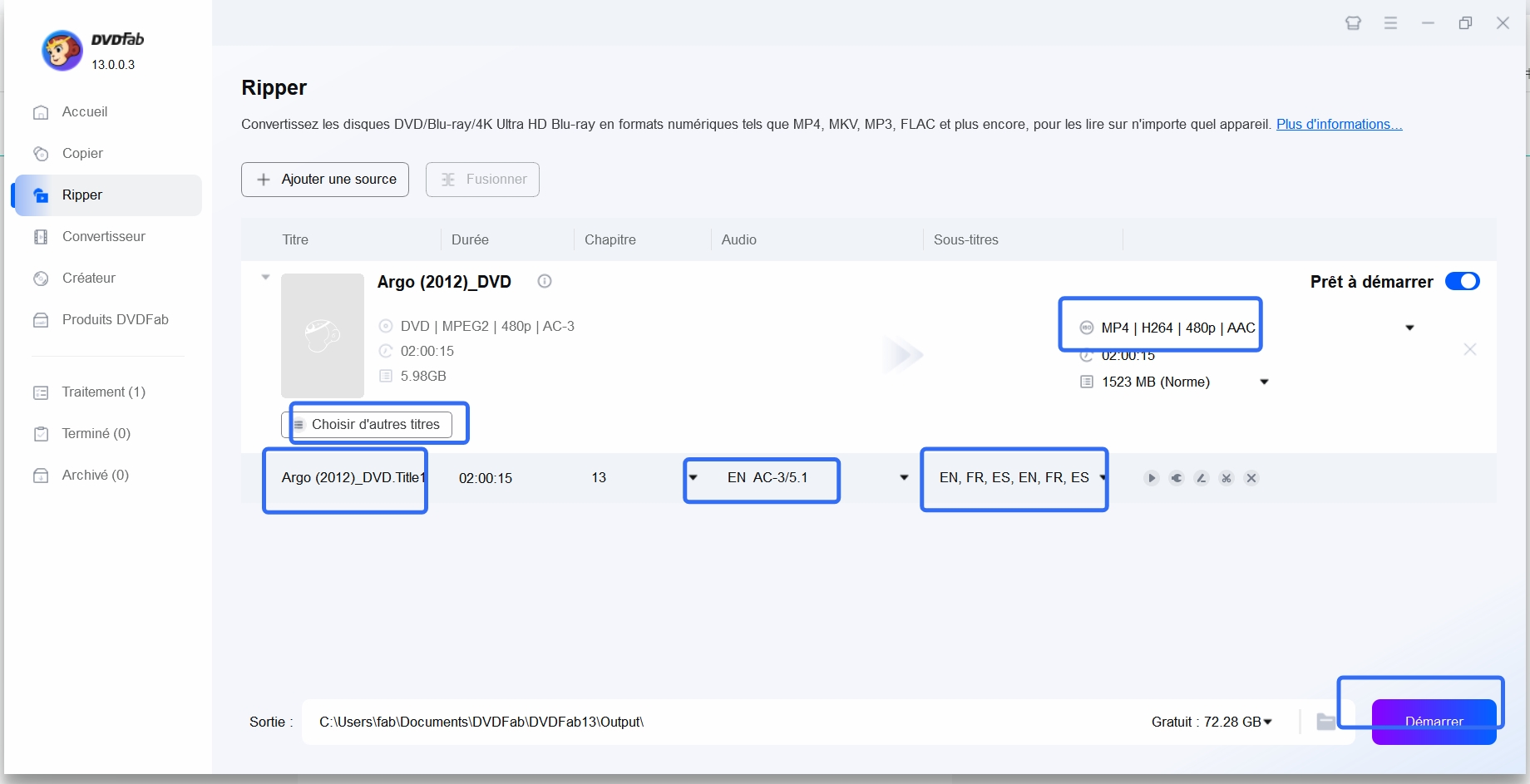 Comment numériser un DVD avec DVDFab DVD Ripper ?