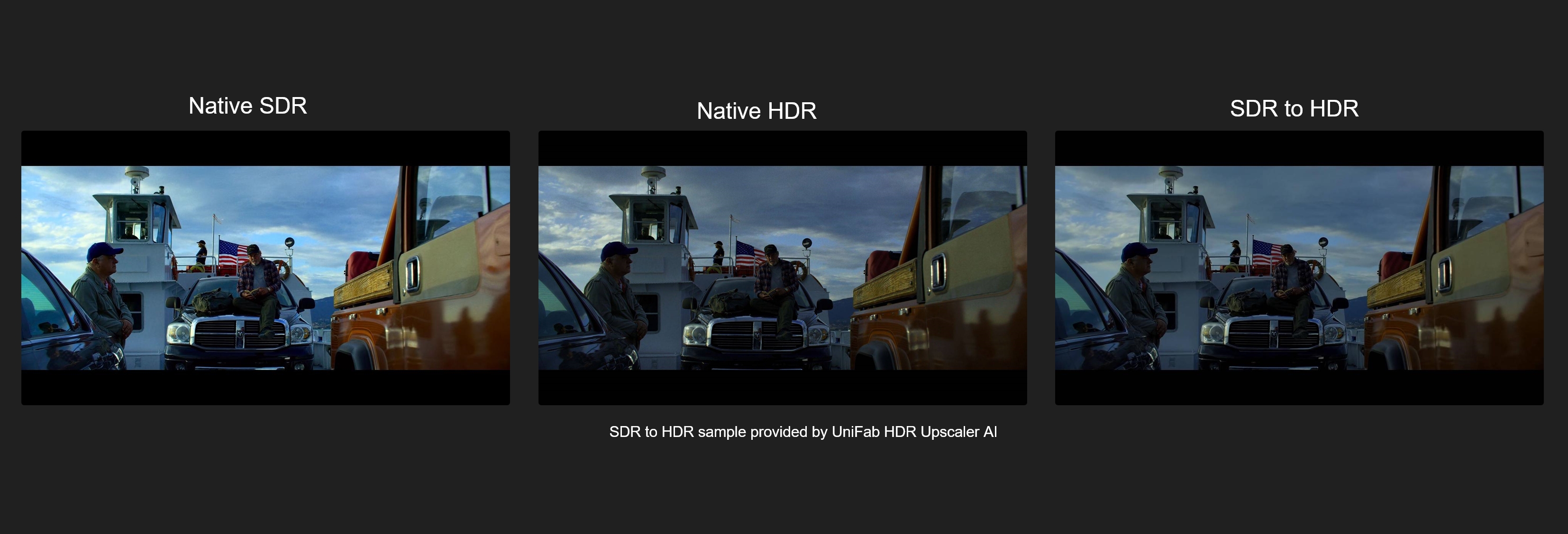 sdr to hdr with unifab HDR Upconverter ai