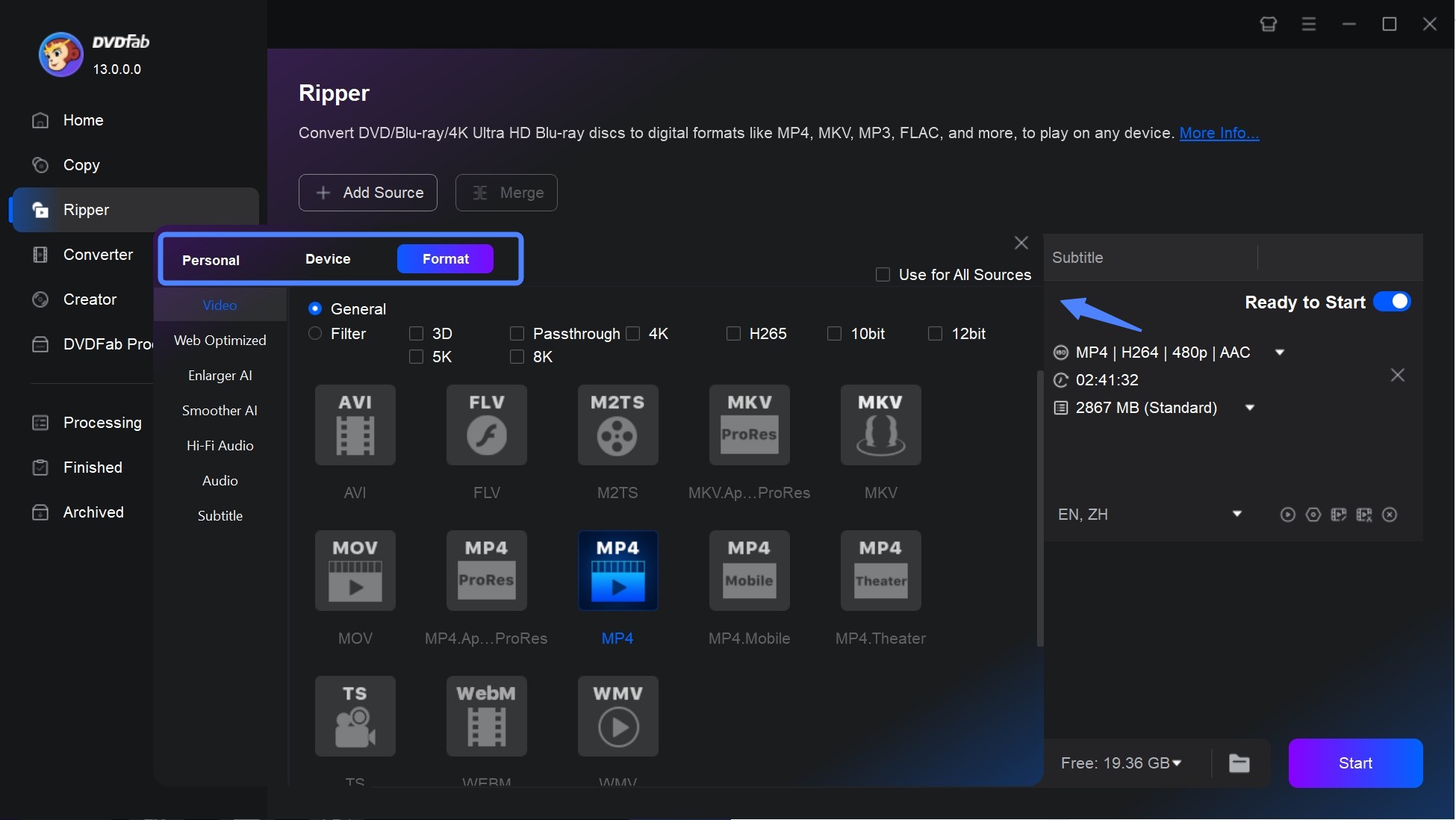 Rip DVD to Computer with DVDFab DVD Ripper