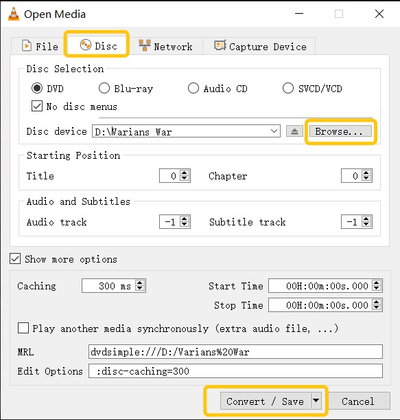 How to Rip DVD with VLC