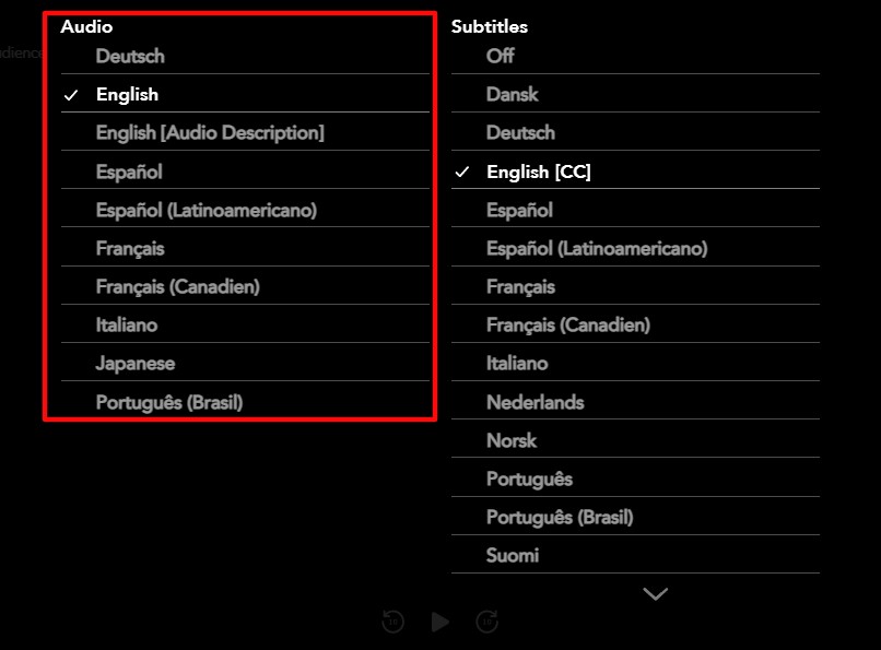 disney plus account settings:Within the Show or Movie Settings