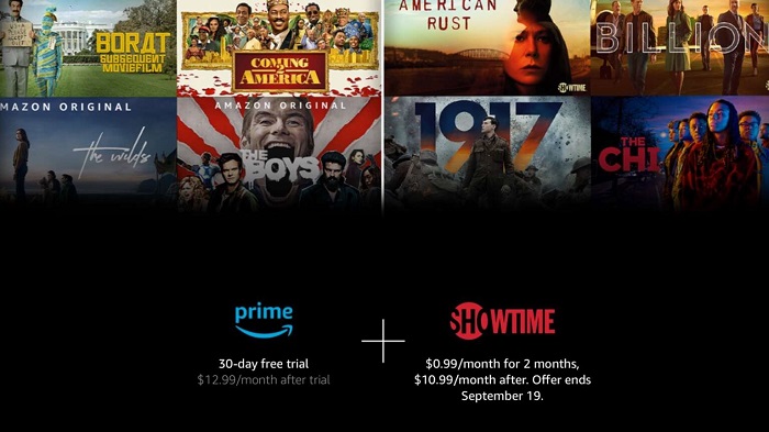 Que sont les chaînes d'Amazon Prime Video:5. SHOWTIME