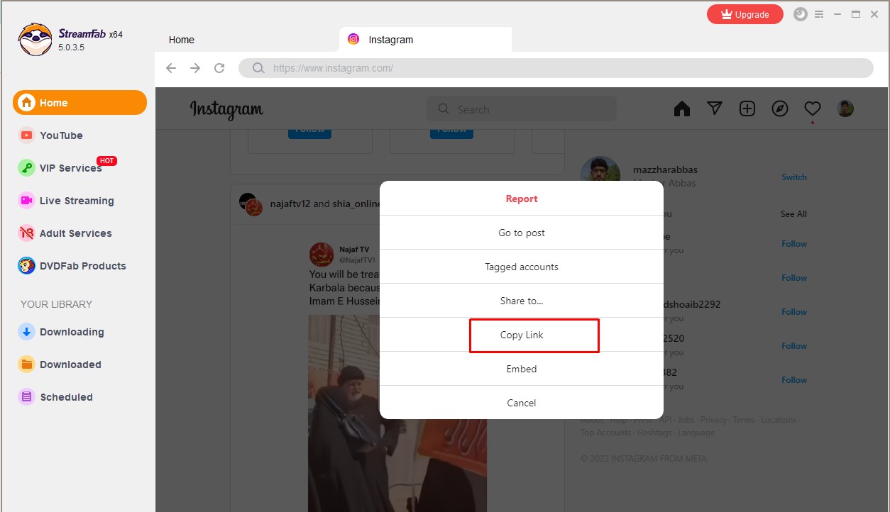 private instagram video download:Method 1: Download with StreamFab YouTube Downloader - Editor's Pick