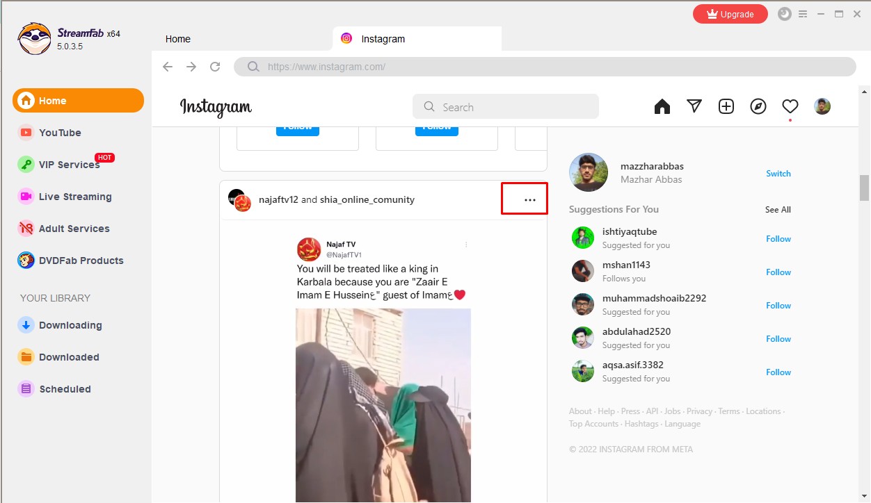 private instagram video download:Method 1: Download with StreamFab YouTube Downloader - Editor's Pick