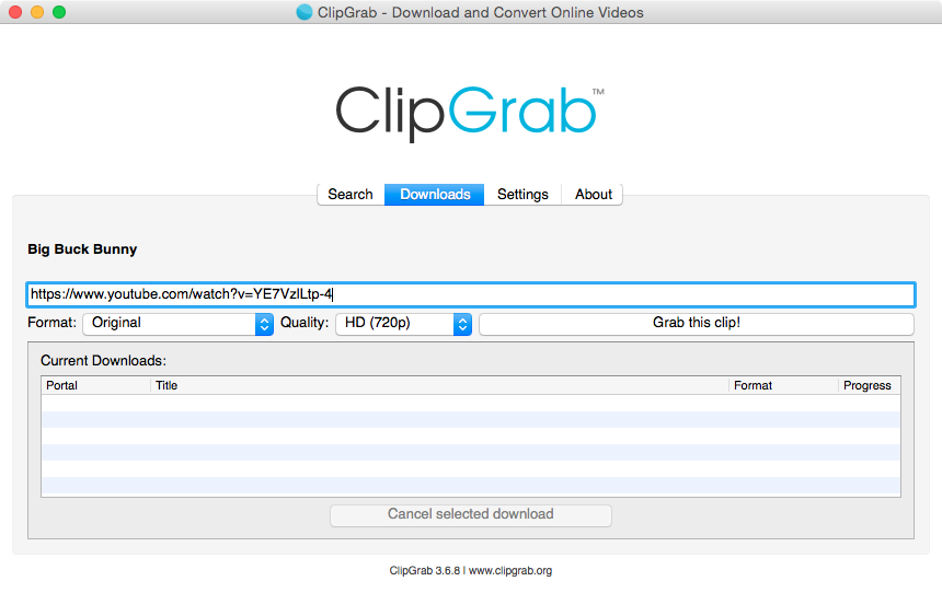 converting youtube to mp4 mac with clip grab