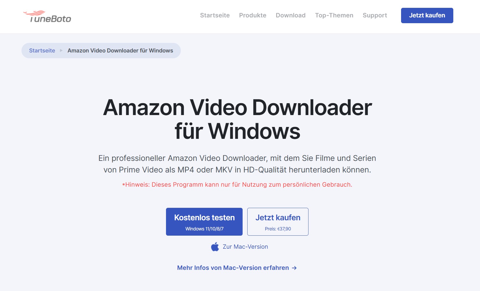 Was ist TuneBoto Amazon Video Downloader?