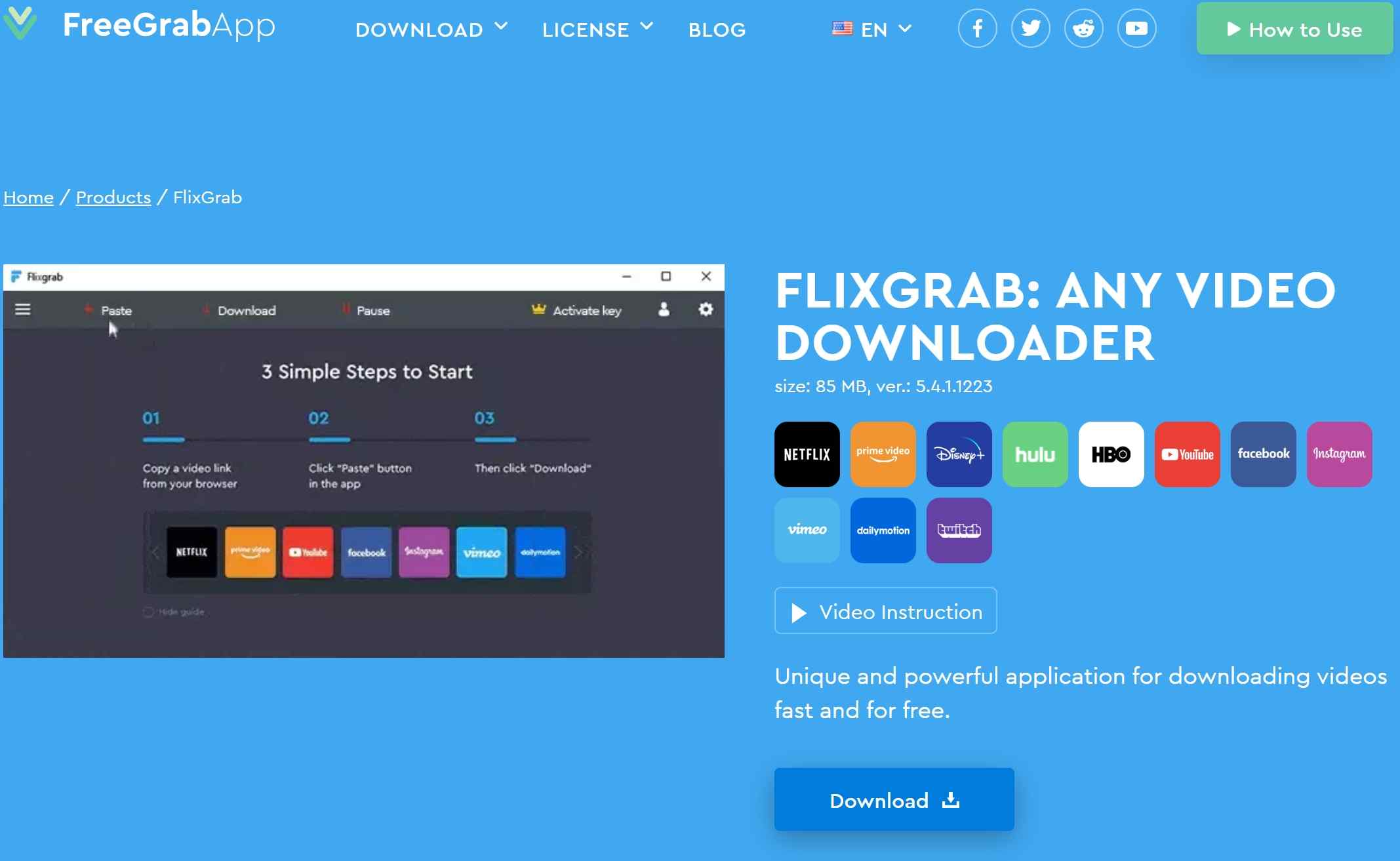 one of the best flixicam alternatives: flixgrab any video downloader