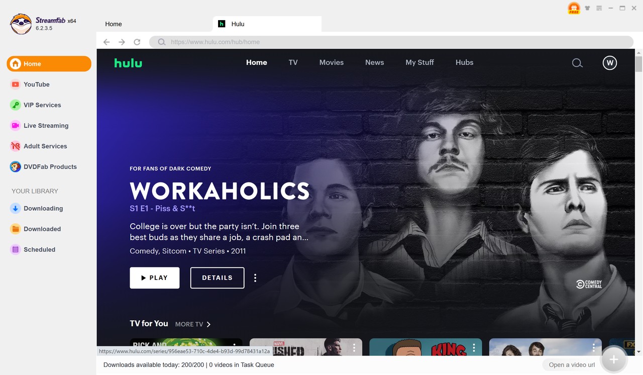 best hulu downloader review: streamfab step 1