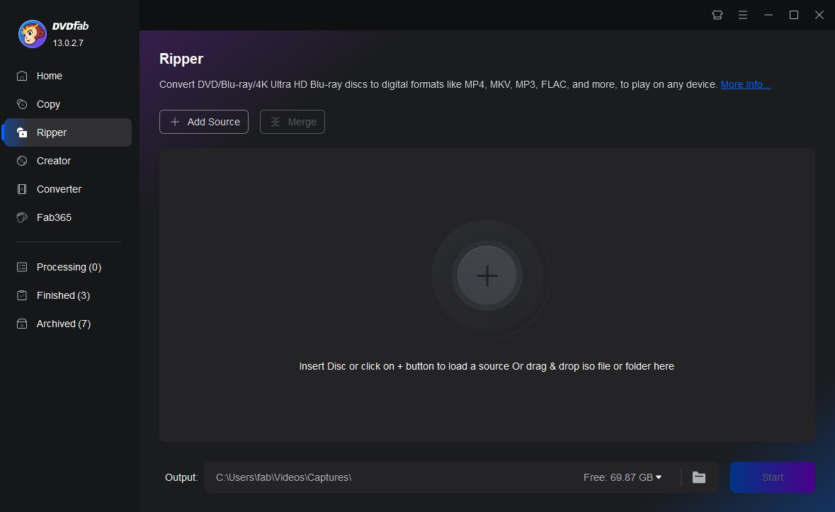 Launch DVDFab 13 and Load Your Resources