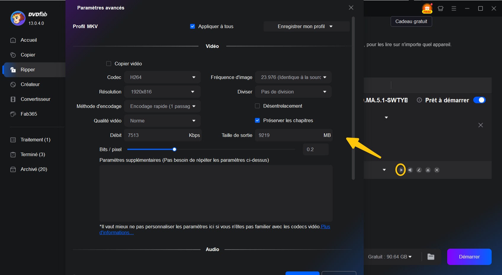 Comment convertir blu ray en mkv avec DVDFab Blu-ray Ripper